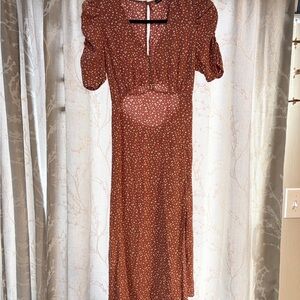 Abercrombie & Fitch Brown Long Sleeve Dress